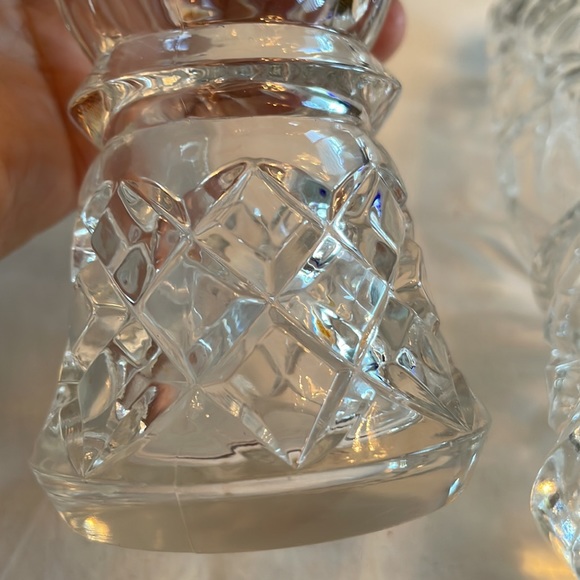 Silver and glass large salt and pepper shakers - Picture 3 of 6